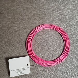 Hit Pink Metal Bangle Stack